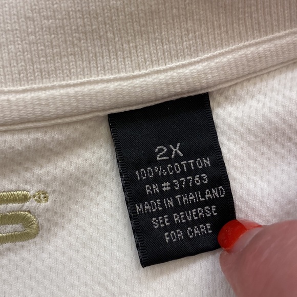 PING Big & Tall 4 button white s/s cotton men’s polo shirt vintage 2X 🌞 - Picture 7 of 13